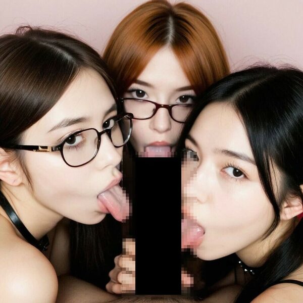 就寝前のハーレムフェラ 画像5