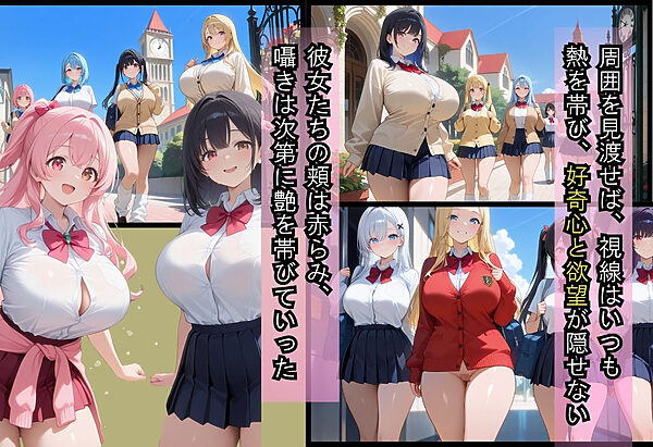 間違って女子校に入学したらムチムチ女子校生に毎日中出しを要求される学園生活〜ギャル×清楚のWヒロイン編〜 画像3