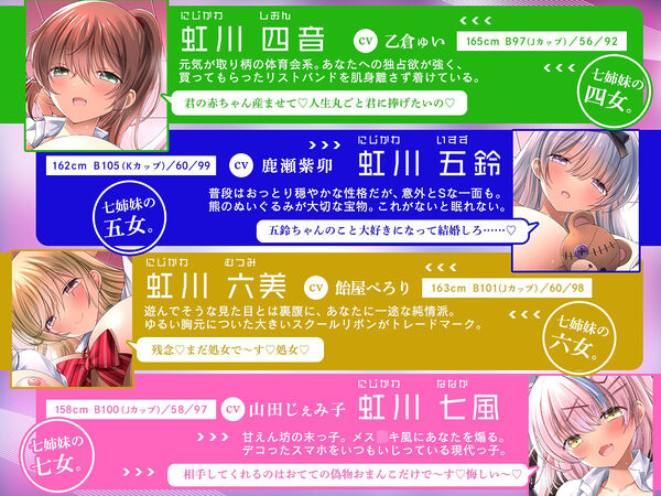 爆乳七つ子姉妹が精液根こそぎ搾ってくる話〜お婿さん争奪オナサポバトル〜【KU100収録】 画像3