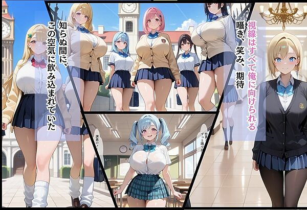 間違って女子校に入学したらムチムチ女子校生に毎日中出しを要求される学園生活〜青ツインテ＆金髪ポニテ編〜 画像2
