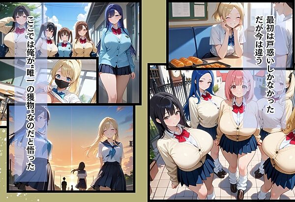 間違って女子校に入学したらムチムチ女子校生に毎日中出しを要求される学園生活〜青ツインテ＆金髪ポニテ編〜 画像4