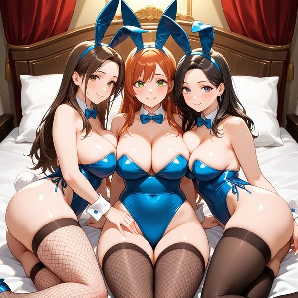 フェチコレVol.118 ベッドに寝そべる人妻バニーガールハーレム【枚数266枚】 画像2