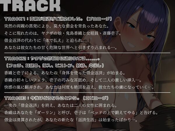 【KU100】両親蒸発、残された借金は「体」で払え!?〜ヤクザの娘と女組員との蜜月生活〜 画像5