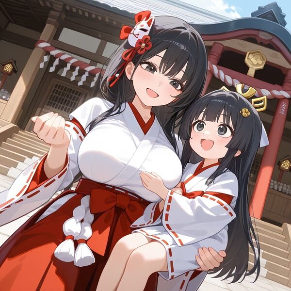 田舎の幼馴染と婚約していたのに・・・地元の風習で巨乳巫女姉妹と妊活ハーレムセックス 画像10