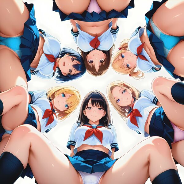 AIイラストフェティシズム『ハーレムパンチラ』 画像4