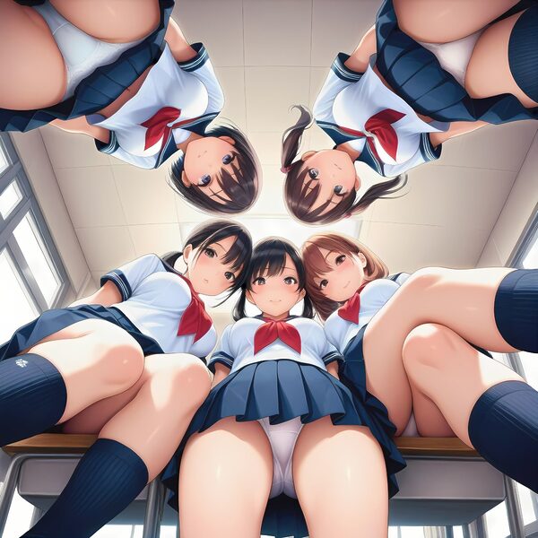 AIイラストフェティシズム『ハーレムパンチラ』 画像7