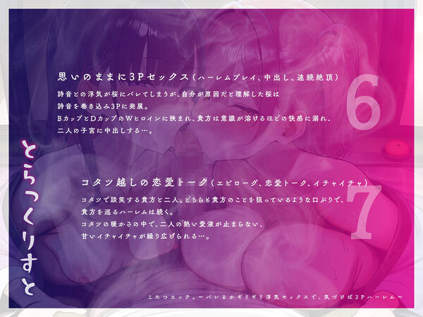 こたつエッチ。〜バレるかギリギリ浮気セックスで、気づけば3Pハーレム〜【KU100】 画像6