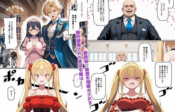 婚約破棄された悪役令嬢が豚貴族に嫁がされて来たので堕とす。あとヒロインも愛人する。 画像1