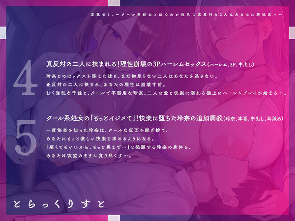 淫乱ゼミ。〜クール系処女とほんわか巨乳の真反対な2人はあなたに興味津々〜【KU100】 画像5