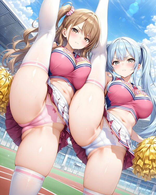 超ミニスカチア部〜パンツ丸見えのチアガール達にセクハラしたり、ぶっかけたり、チ〇ポのお世話してもらうイラスト集〜 画像4