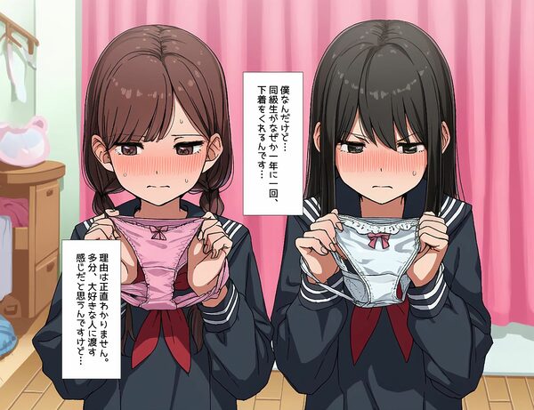 僕は同級生からなぜか下着をもらえる 画像1