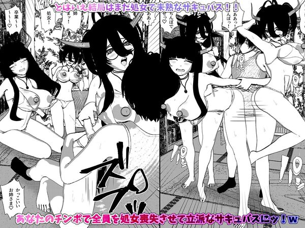 営業下手なサキュバス三姉妹とハーレムセックス 画像3